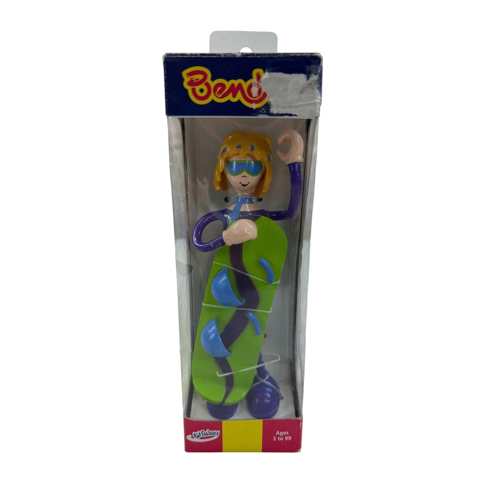 Vtg Kid Galaxy Bendos Action Figure Fakie Snowboarder Posable 2001 Toy‎